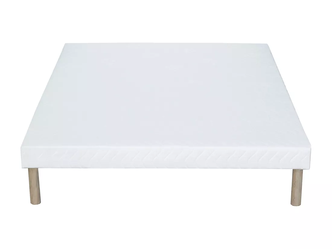 Sommier déco tapissier 160 x 200 cm 10 lattes - Blanc - ASTHENIS II de YSMÉE