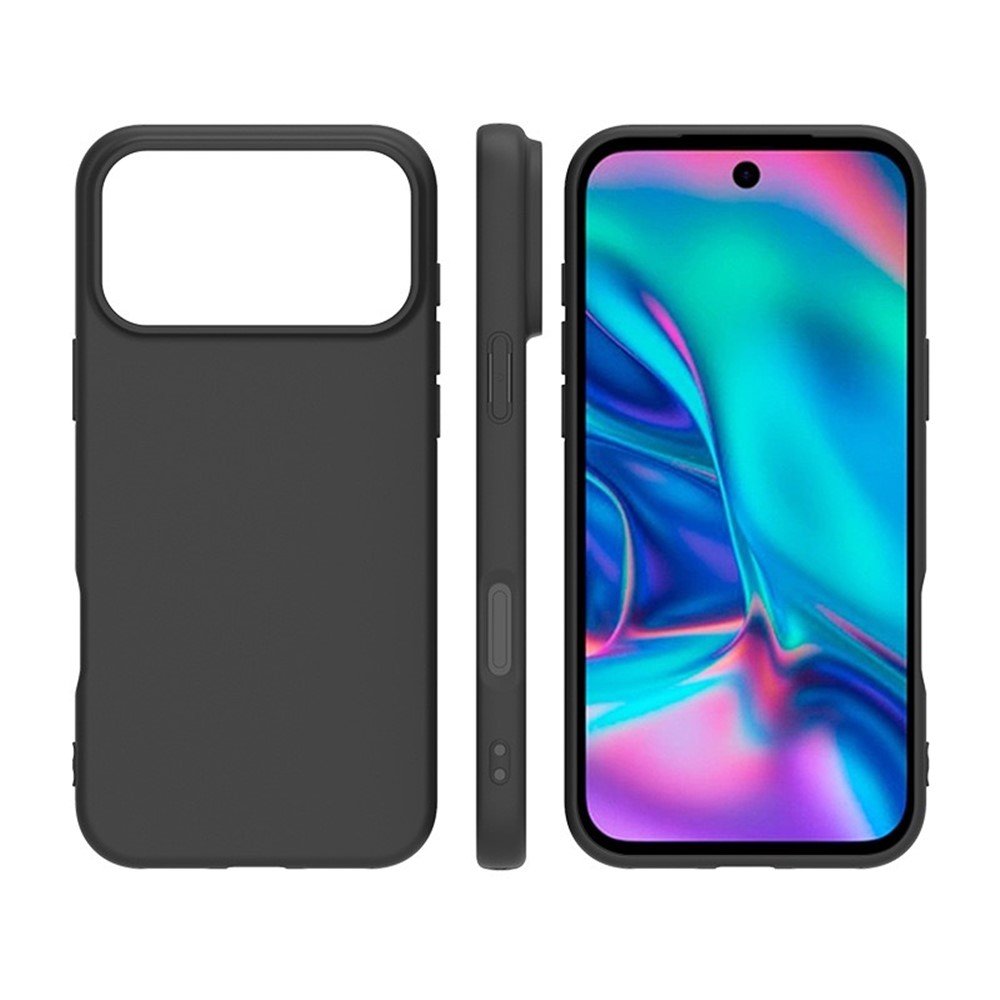 iPhone 17 Pro Max Gummi Case Schutzhülle - Schwarz (Matt)