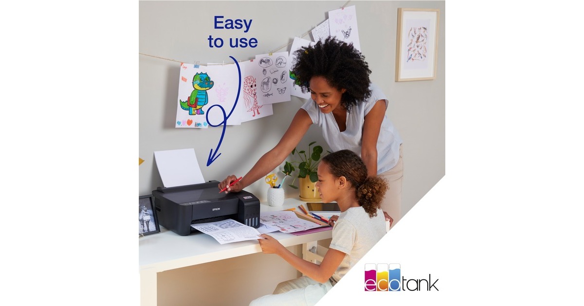 EpsonEcoTank ET-1810 A4 Wi-Fi-printer met inkttank inkjetprinter  (Zwart, Wi-Fi, inclusief tot 3 jaar inkt)
