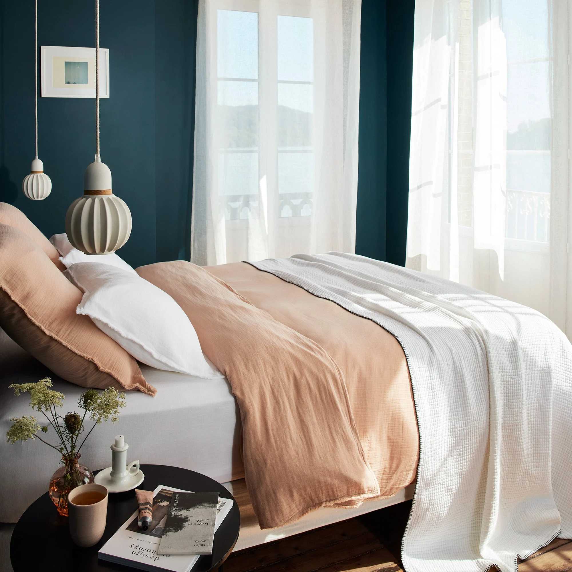LOU - Housse de couette | Rose