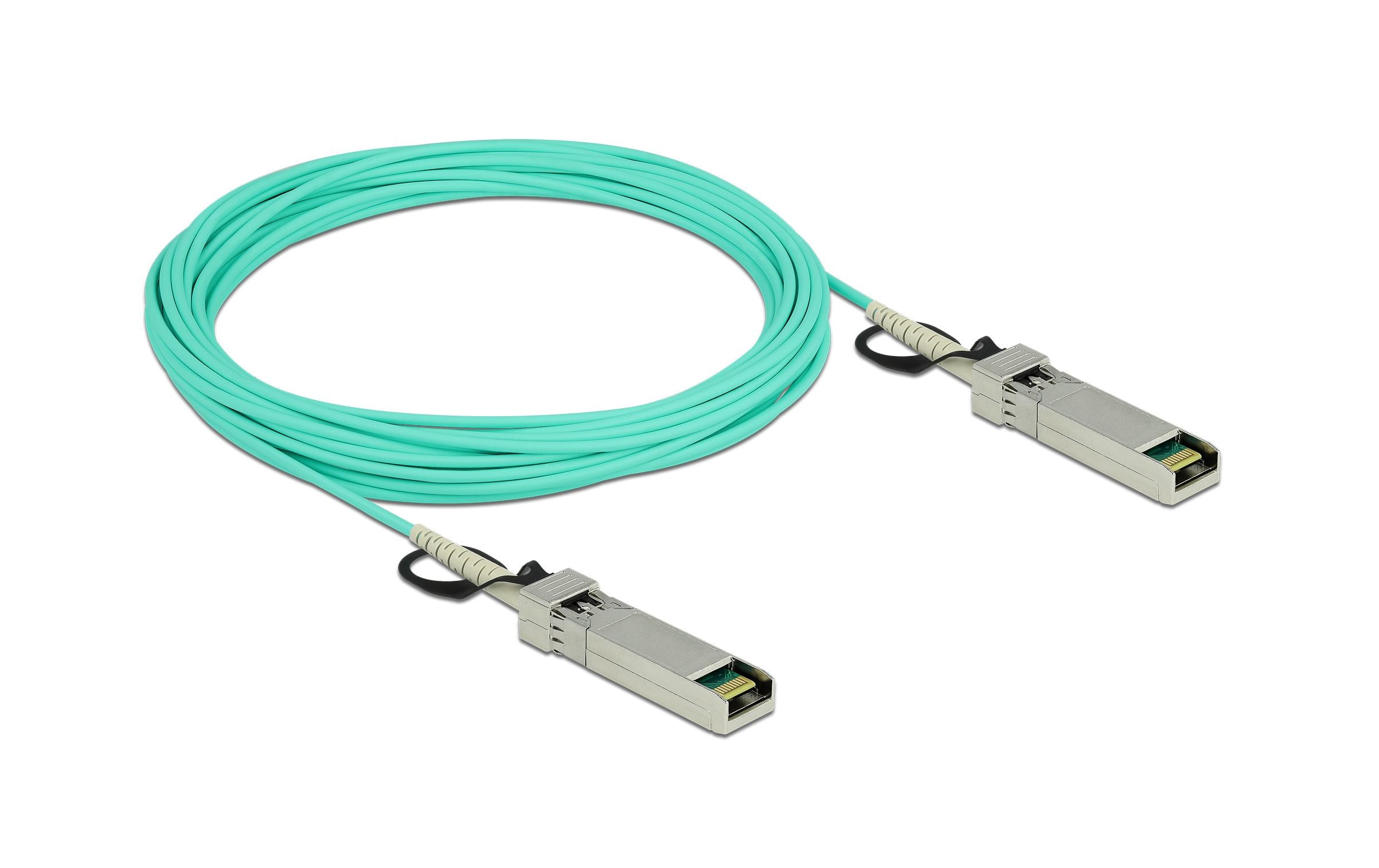 Direct Attach Kabel 10 Gbps SFP+/SFP+ 10 mDelock Aktives Optisches Kabel SFP+ 10 m