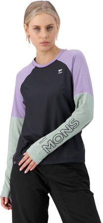 TARN WIND Damen-Merino-Langarmshirt mit Windschutz  glacierlupinblack  S