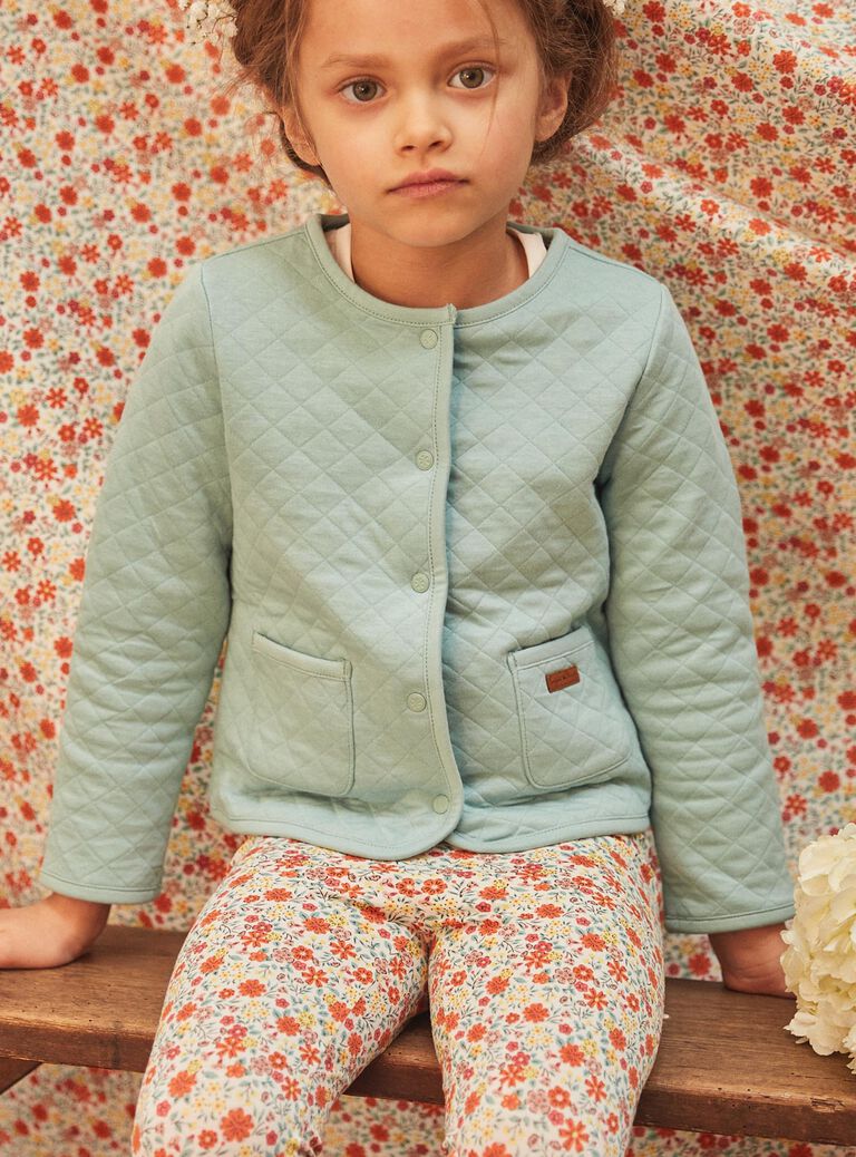 Cardigan réversible sauge