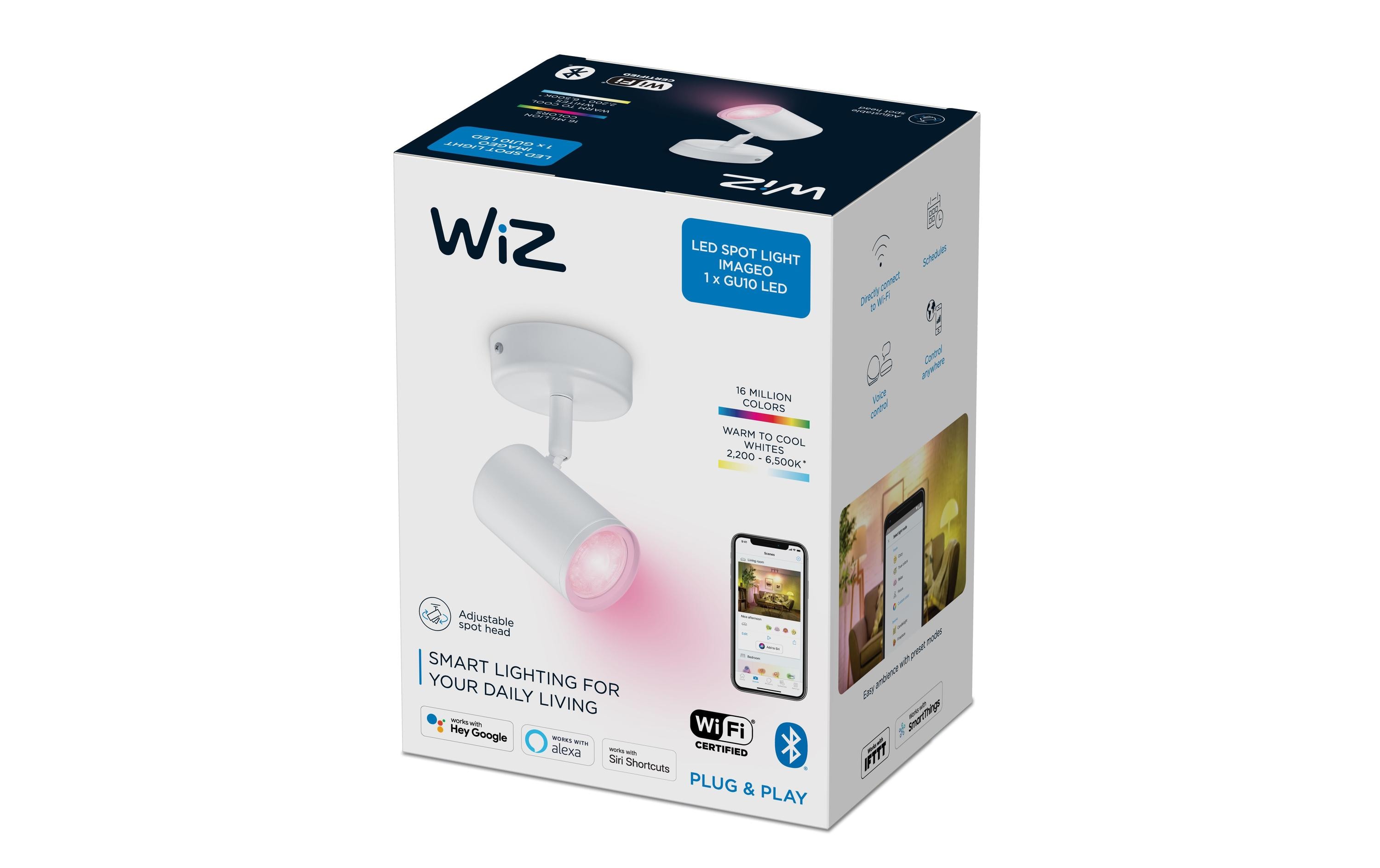 IMAGEO 1er Spot Tunable White & Color Deckenleuchte WeissSmartes Leuchtmittel, steuerbar über Bluetooth, Matter, WLAN
