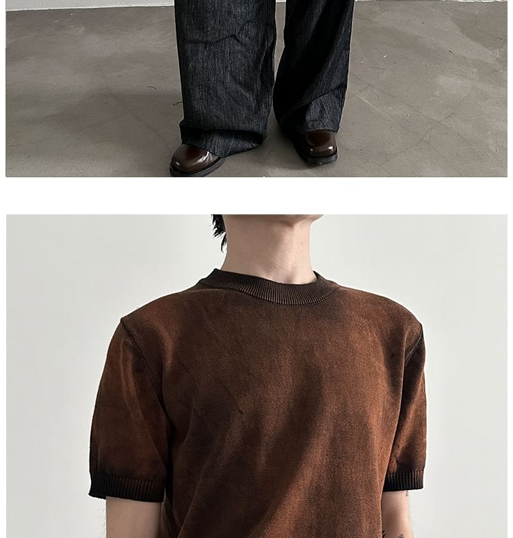Nahagin - T-shirt met korte mouwen en ronde hals in twee kleuren