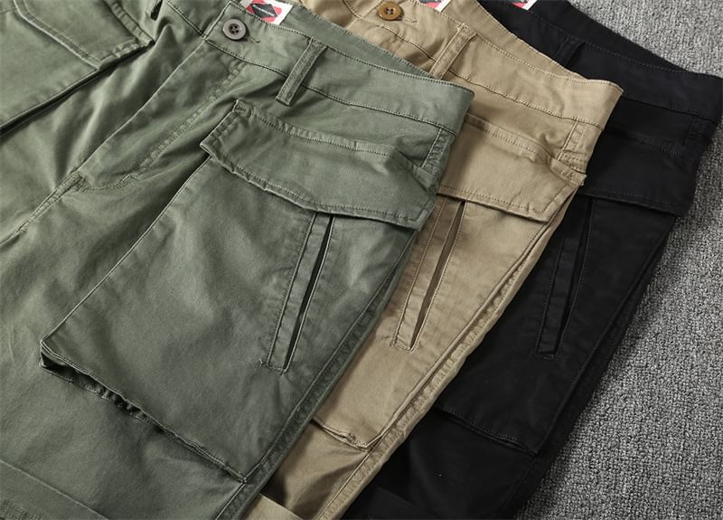 WidoWilder - Cargoshorts met wijde pijpen en effen taille