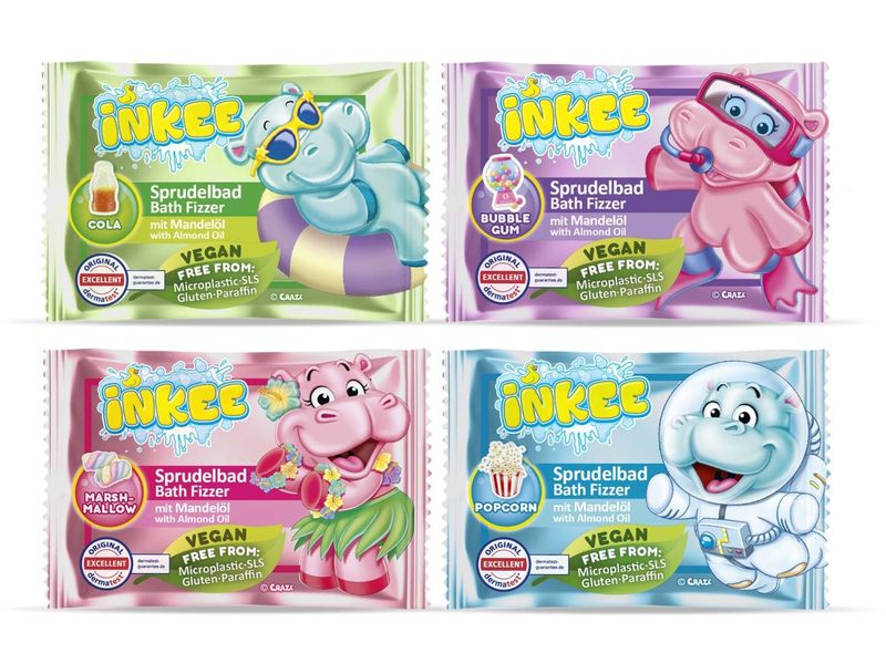 Craze Inkee Bath Fizzer Sprudelbad mit Mandelöl assortiert Badezusatz für grossen Badespass