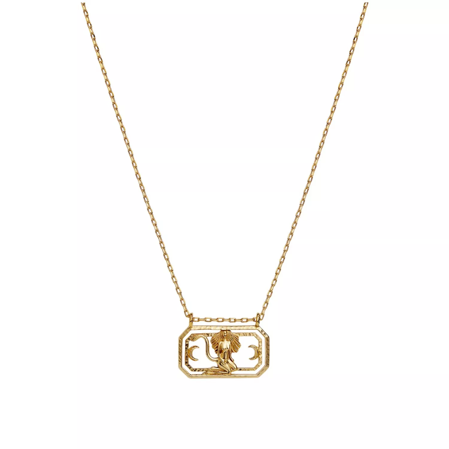 Maanesten Zodiac Leo Halskæde 18 kt. Forgyldt Sølv 2580a