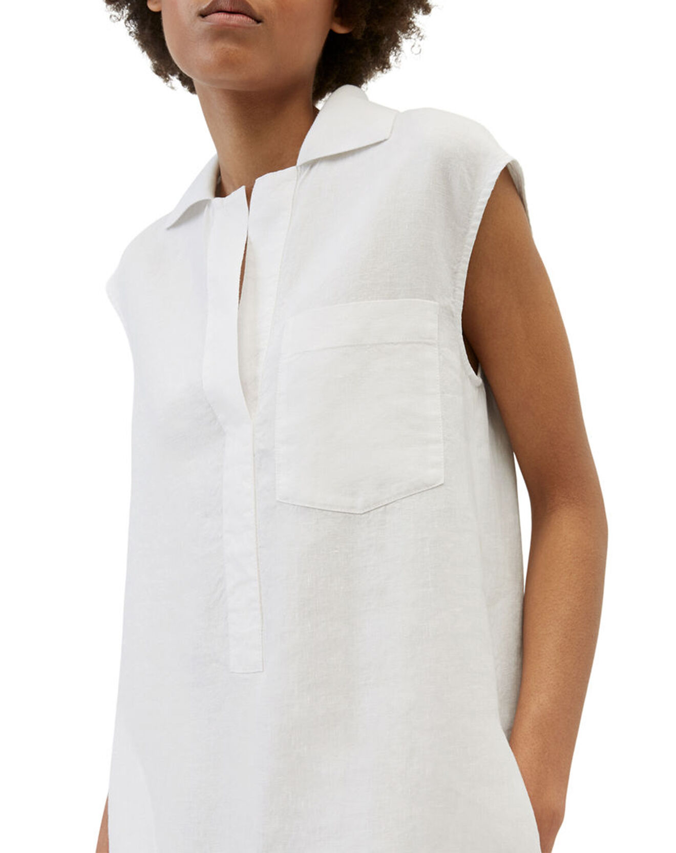 Marc O'Polo Robe Polo 100% Lin Longue Kl écrue