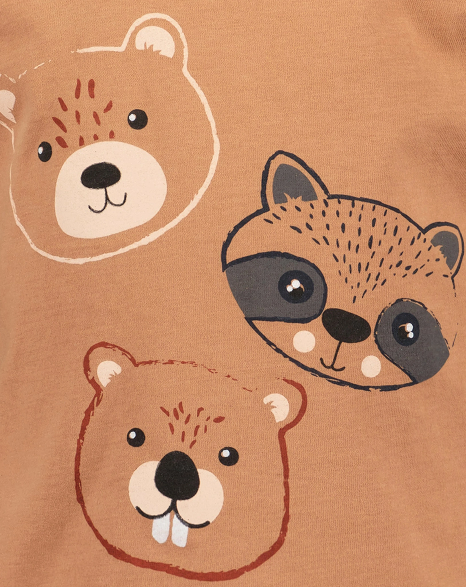 Langarmshirt BEAVER AND FRIENDS in kupfer