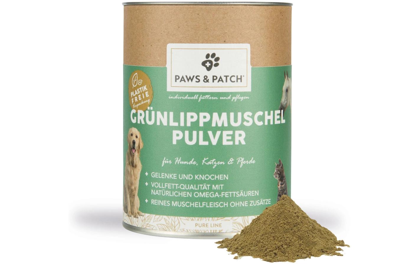 Hunde-Nahrungsergänzung Grünlippmuschel Pulver 150 gEinzelfuttermittel für Hunde und Katzen