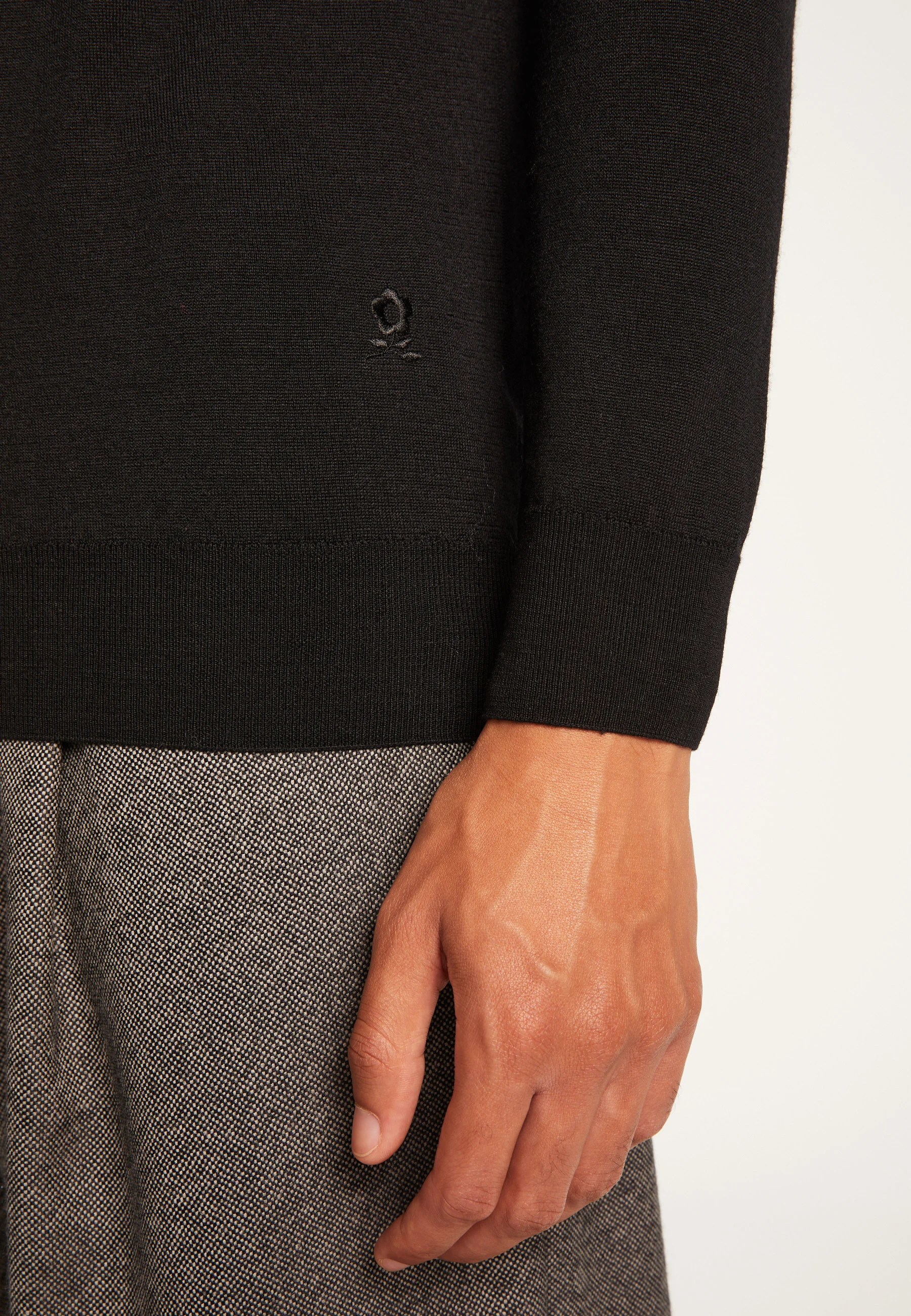 RYANAH24 - Pull camionneur laine mérinos | Noir
