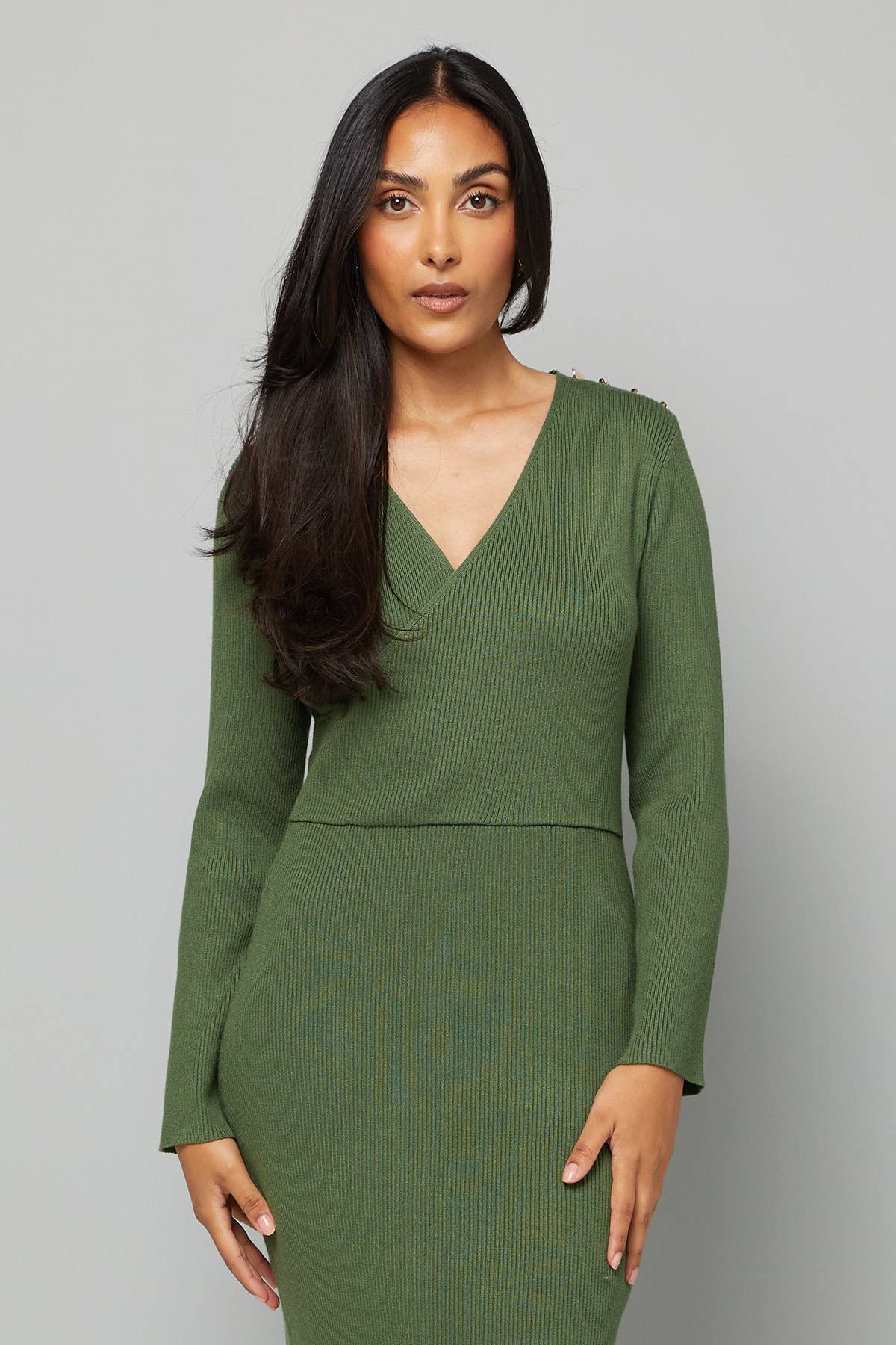 Wallis Robe Tricotée Côtelée Asymétrique Petite