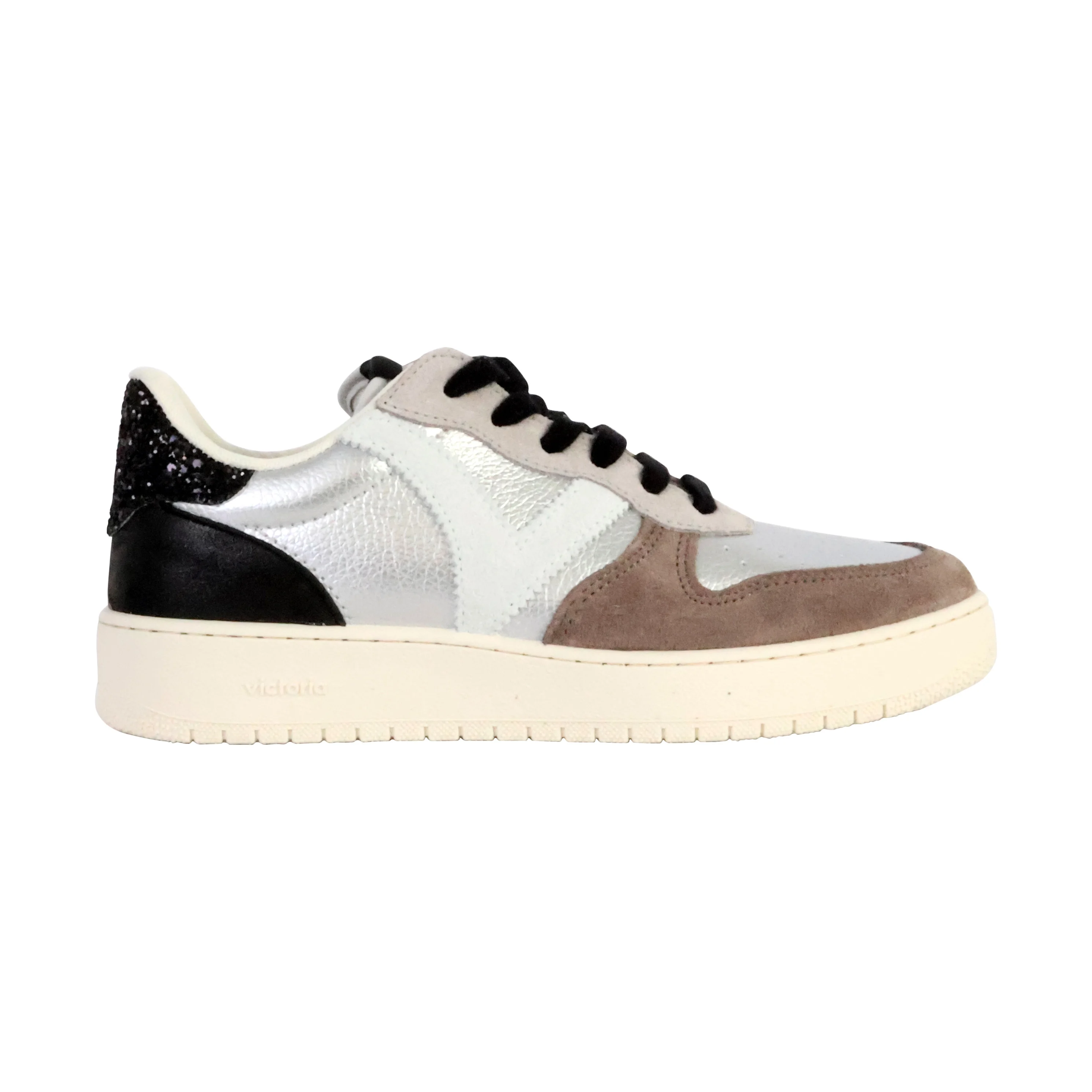 Basket cuir | Argent