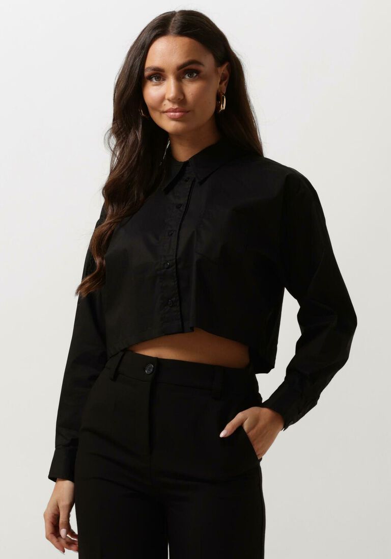 CO\\'COUTURE zwarte co'couture blouse cotton crisp cropped shirt