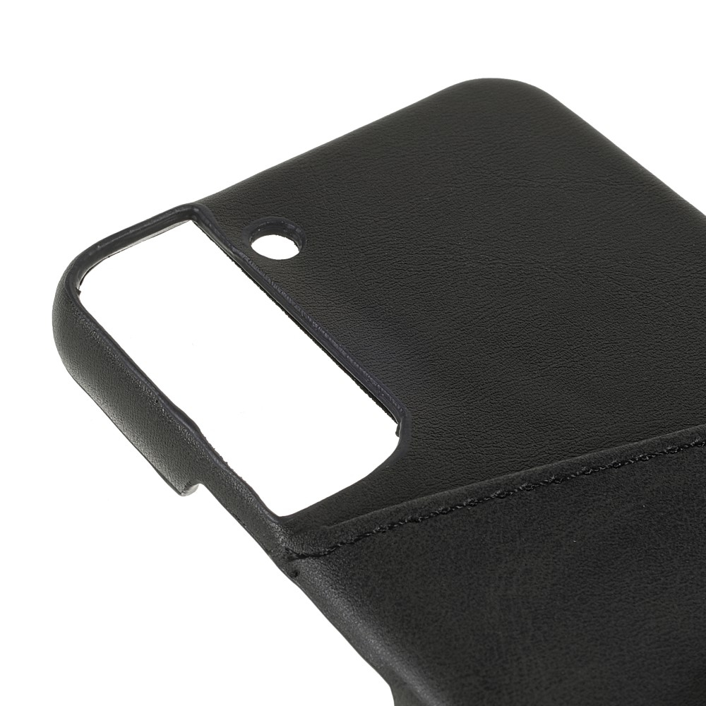 Samsung Galaxy S22 5G Leder Hülle Snap Case   Kartenfach - Schwarz