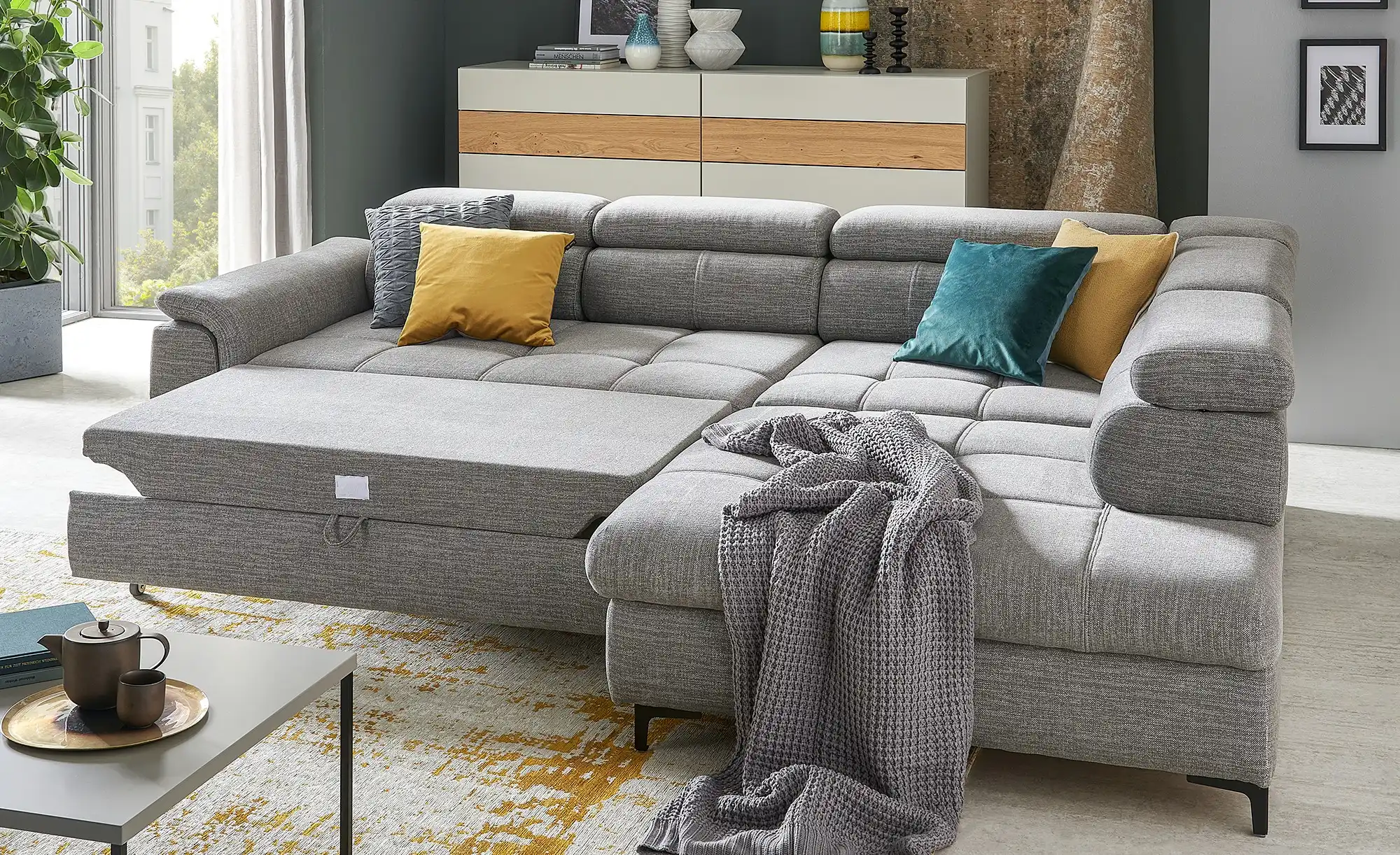switch Ecksofa aus Flachgewebe Denvo