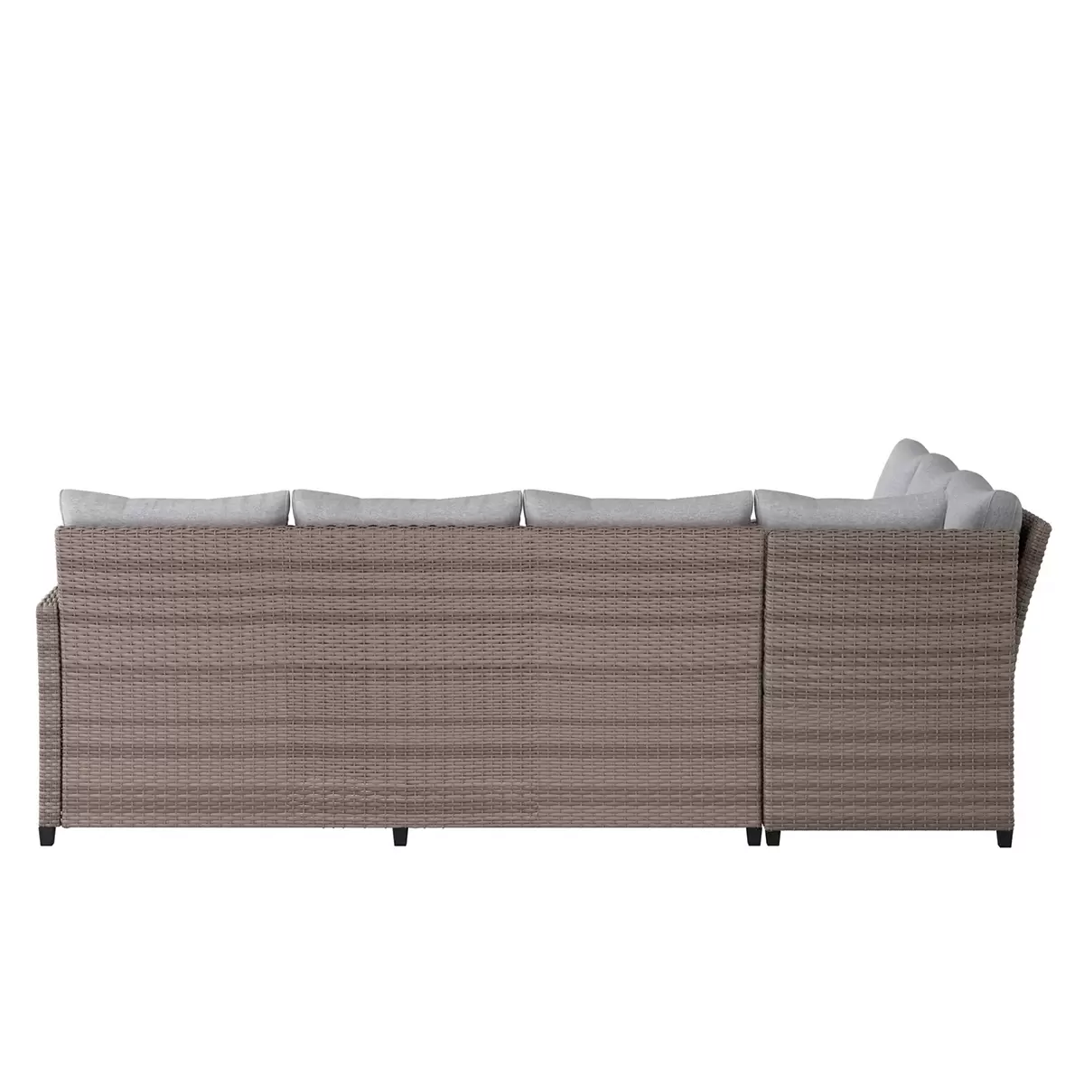 Beldano Loungegarnitur Porto new 5-teilig links braun,grau