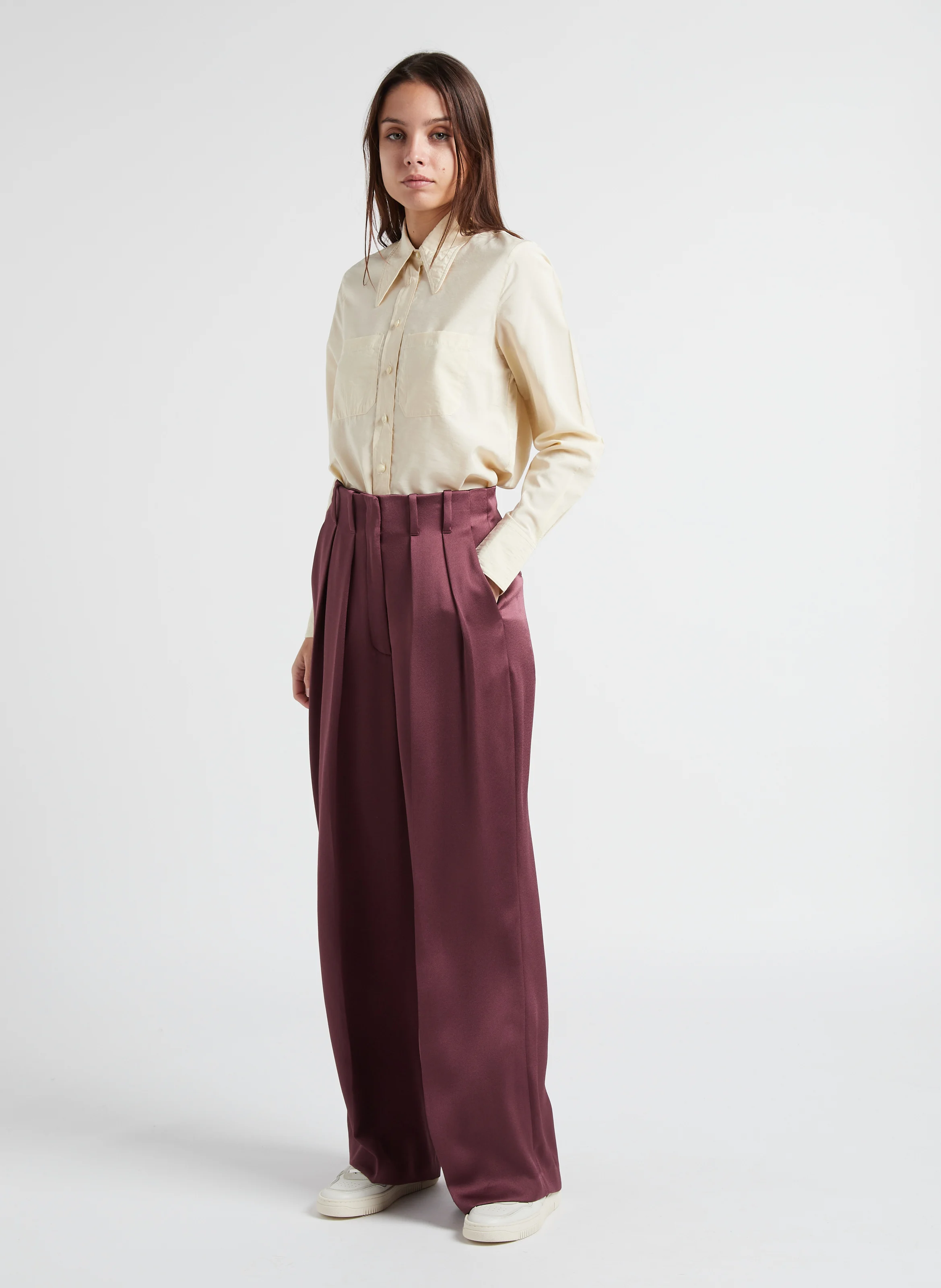 NEW TREE - Chemise droite col classique en coton | Blanc