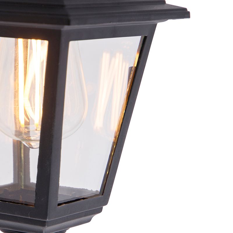 Klassieke buiten wandlamp zwart IP44 - Capital