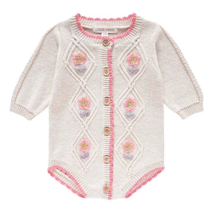 Louise Misha Barboteuse Coton et Cachemire Myosette | Ecru