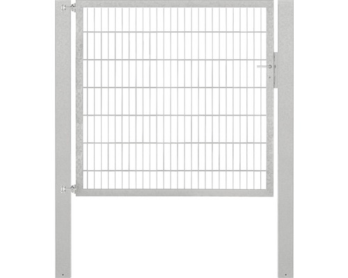 Enkele poort van metaalgaas, ALBERTS Flexo Plus 8/6/8, 150 x 140 cm, inclusief palen 10 x 10 cm, thermisch verzinkt