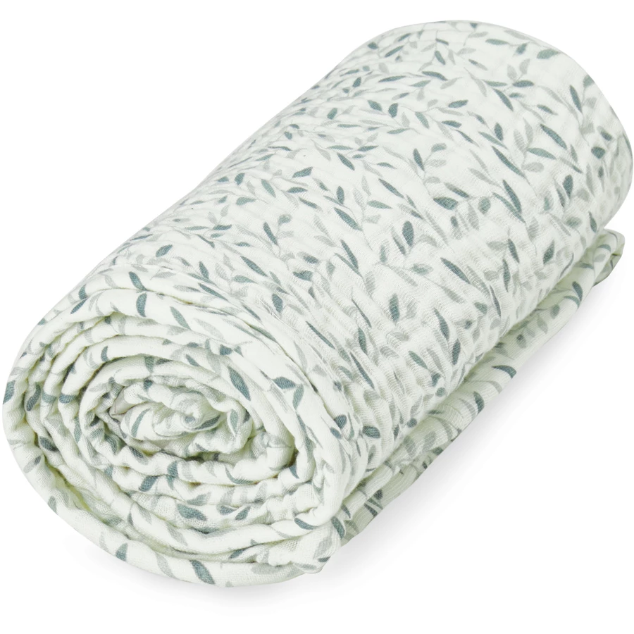 Cam Cam® COPENHAGEN Musselin Babydecke Green Leaves