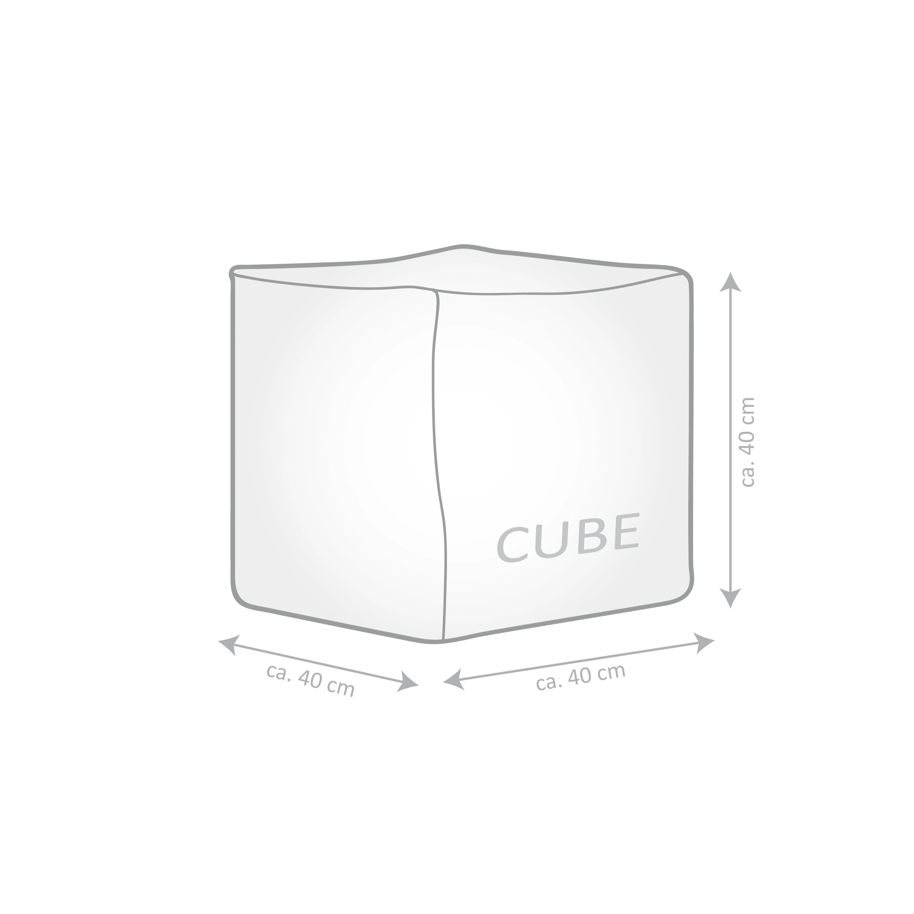 Sitzwürfel Cube SCUBA (Farbe: anthrazit)