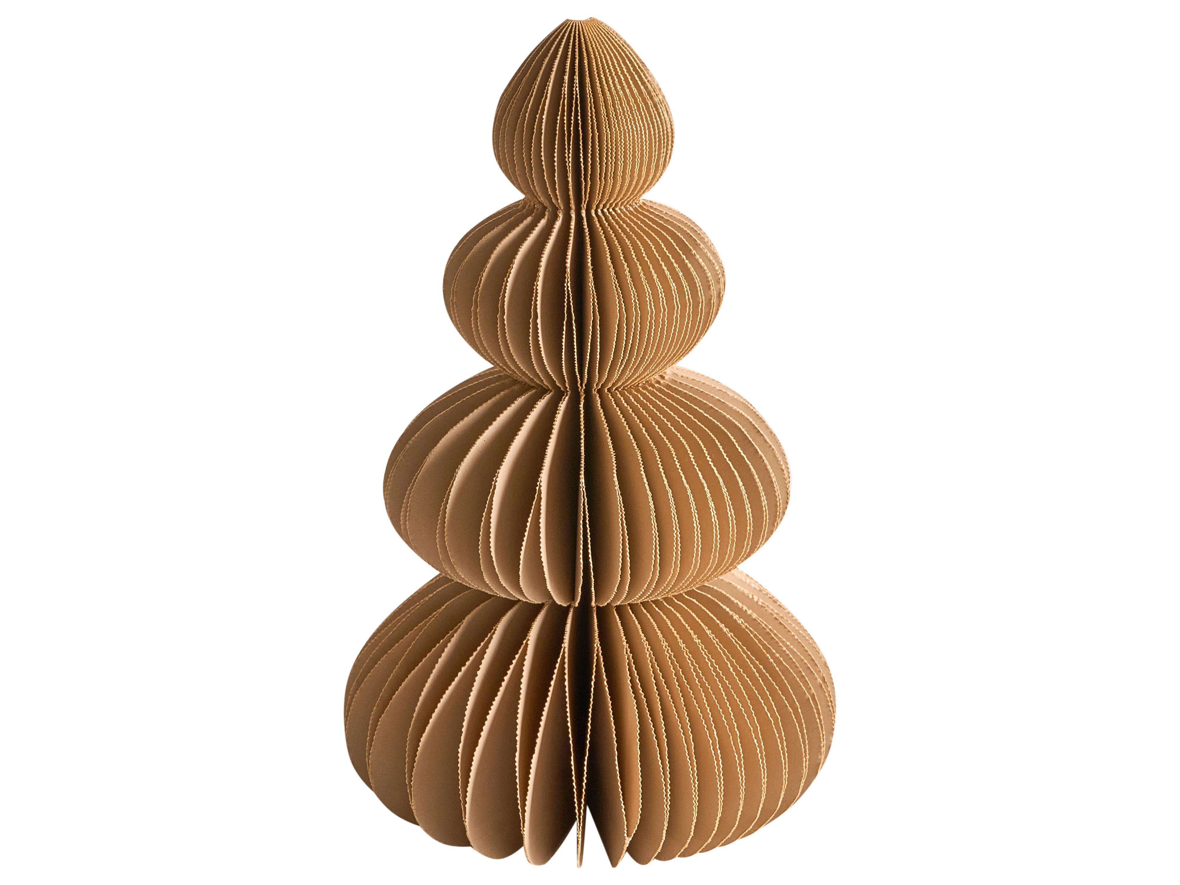Set van 6 kerstdecoraties RANELVA Kerstboom 14/19/25 cm Bruin/beige