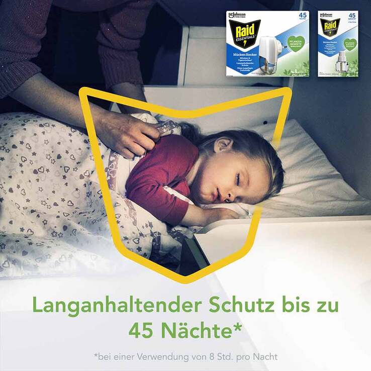 Raid Essentials Mücken-Stecker 45 Nächte Nachfüller, 32 ml