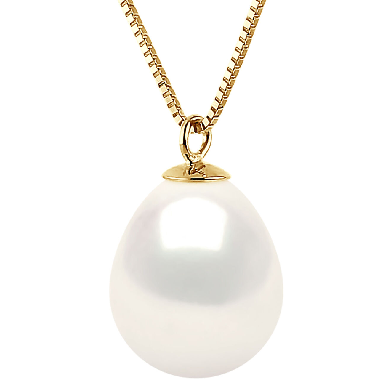 Pearl Addict Collier Or Jaune & Perle d'Eau Douce blanche