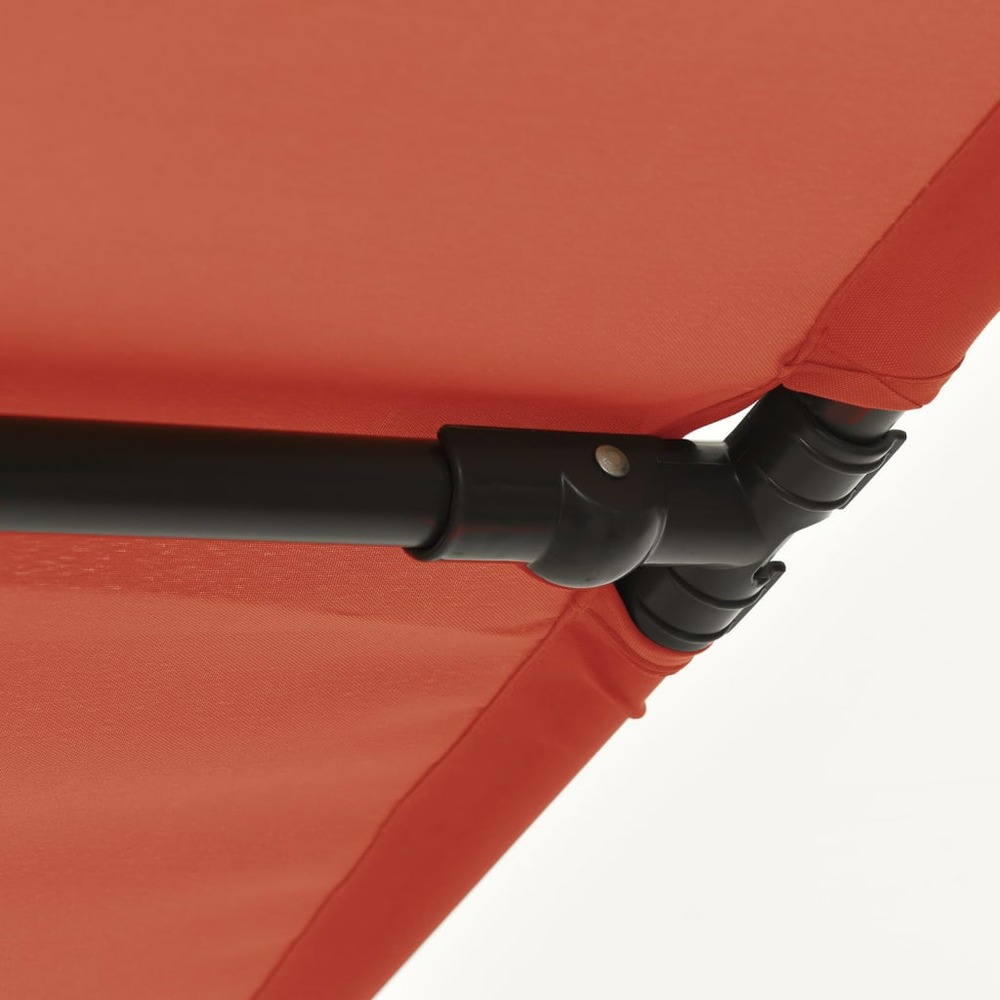 Parasol d'extérieur avec mât en aluminium 180 x 130 cm orange