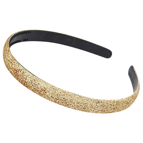 Damen Haarreifen Stirnband Glitzer - Gold
