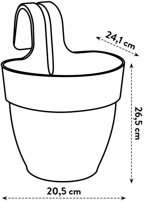Elho hangpot Vibia Campana Easy Hanger blauw 20,5 x 24,1 x 26,5 cm