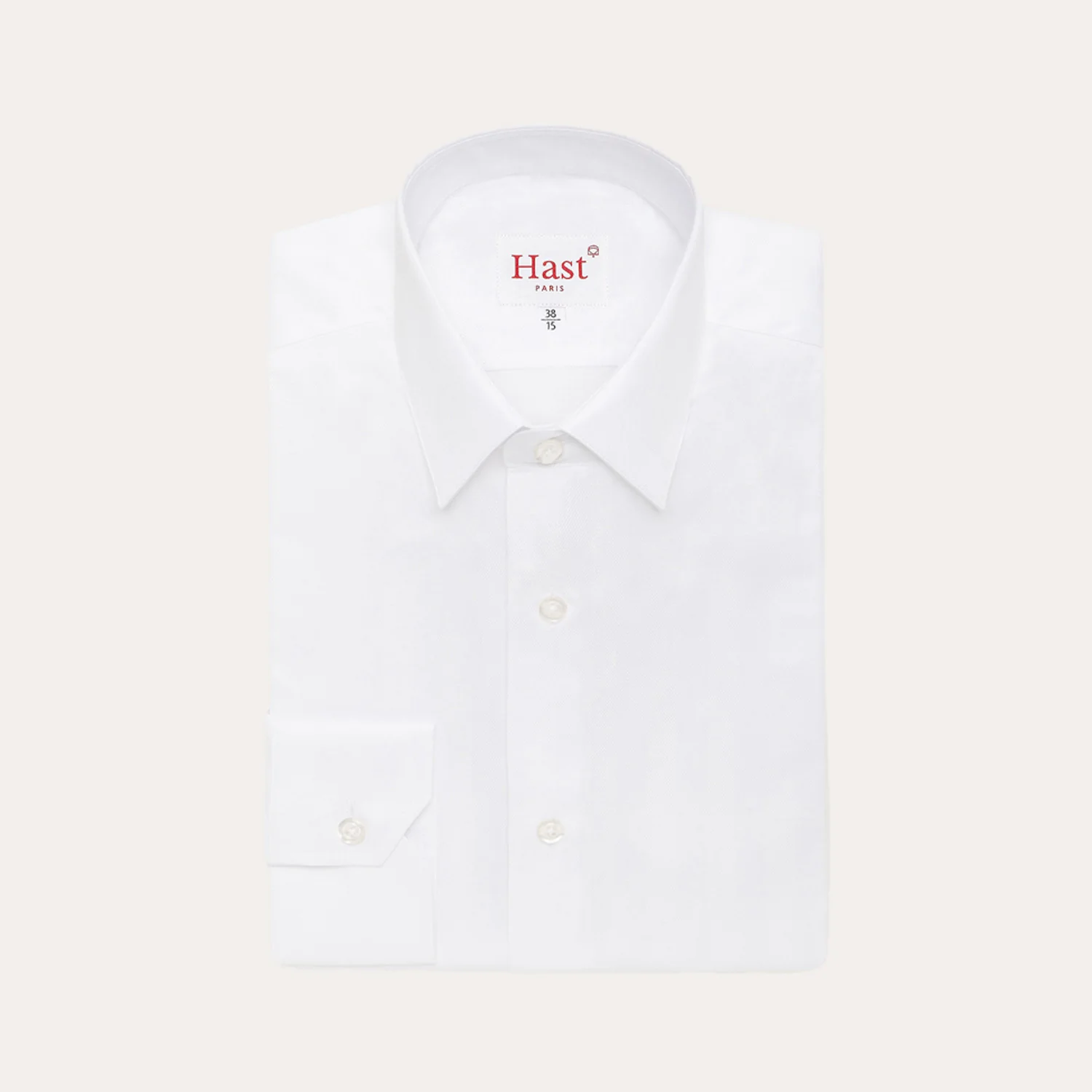 White double-twisted chevron shirt