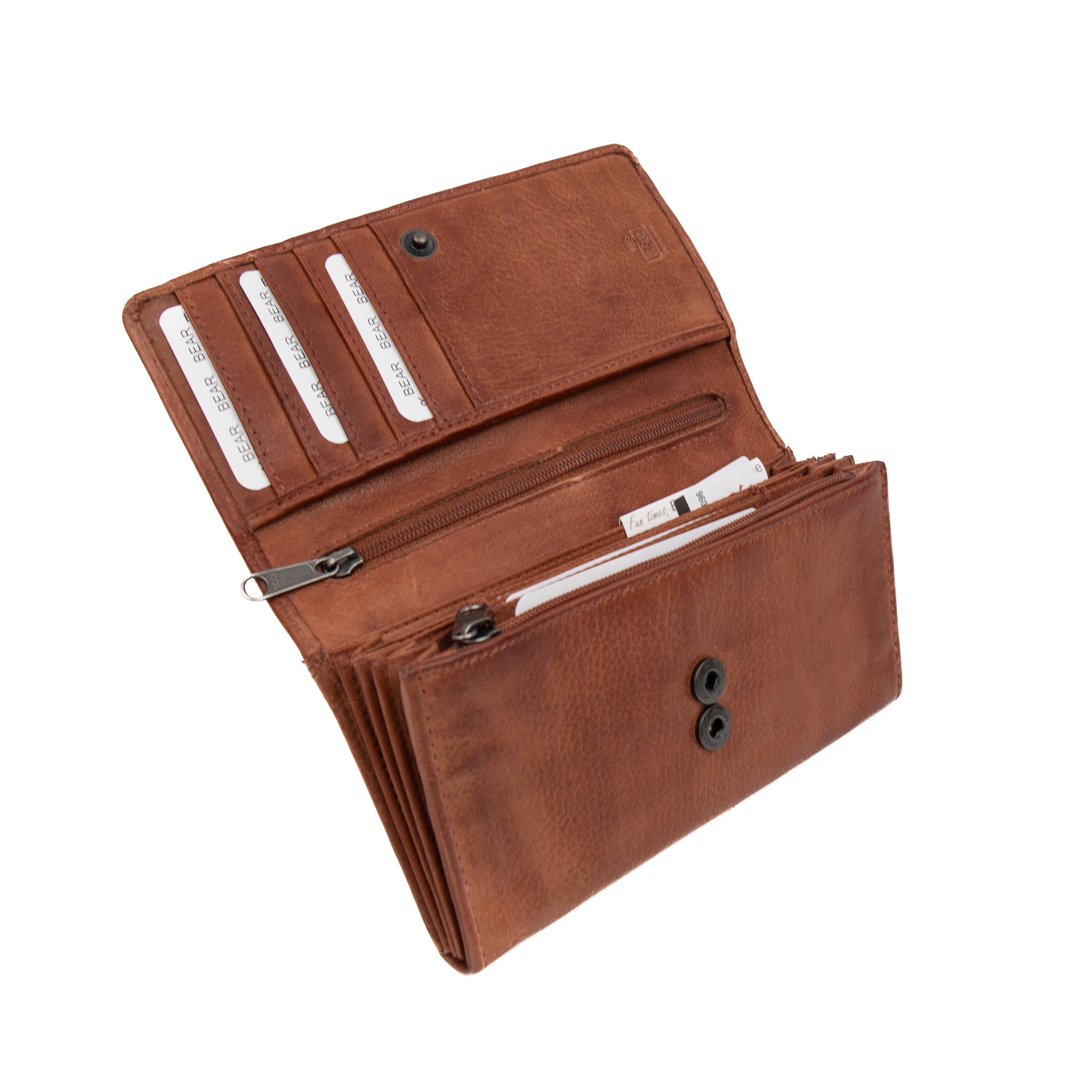 Overslag portemonnee 'Sigrid' cognac - CP 6096 Cognac