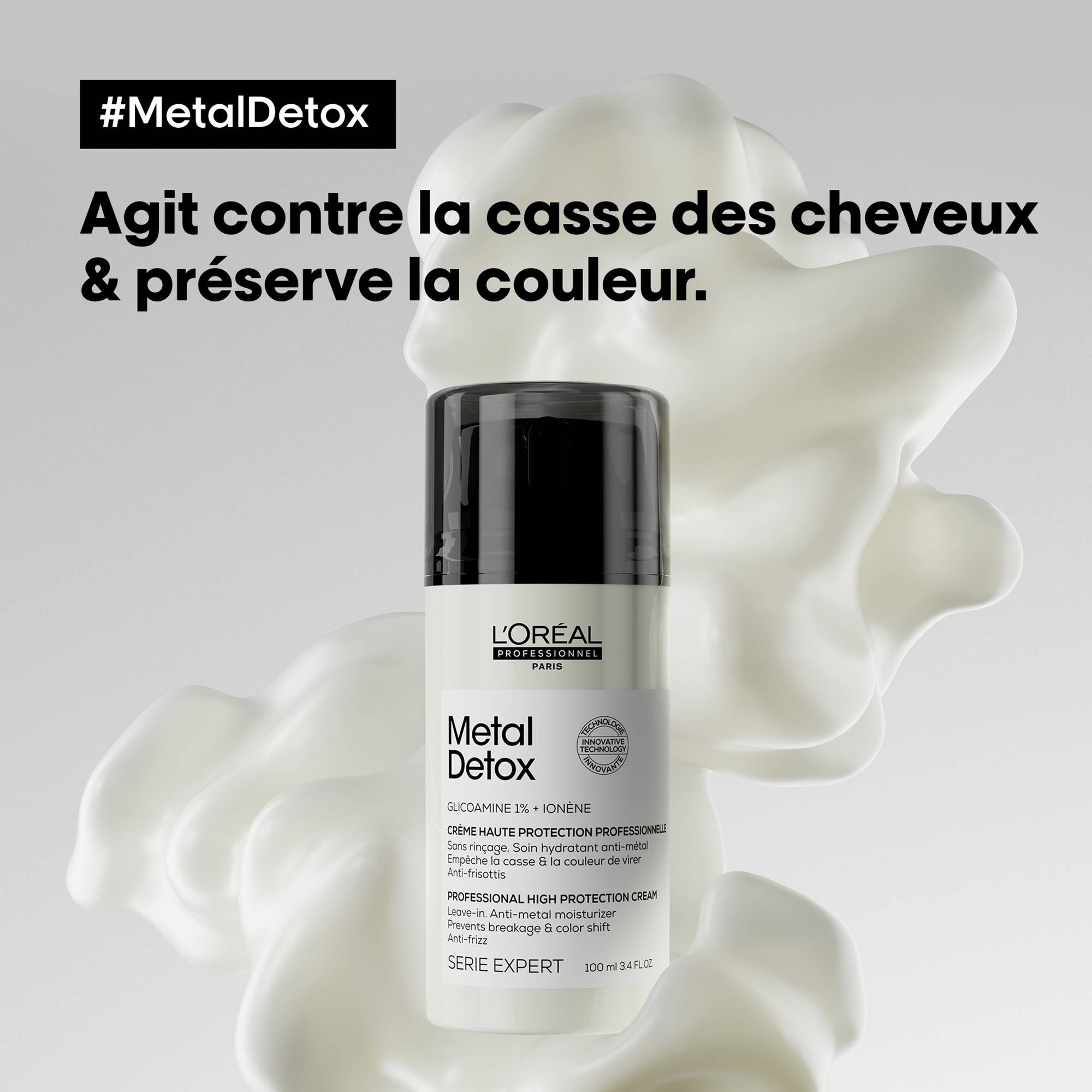 Crème haute protection sans rinçage Metal Detox / 100ml