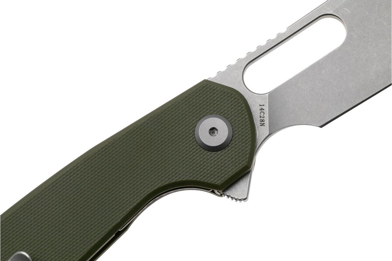 Eutektik Trinity TRI-OGSW-R Stonewashed 14C28N, OD Green G10, zakmes