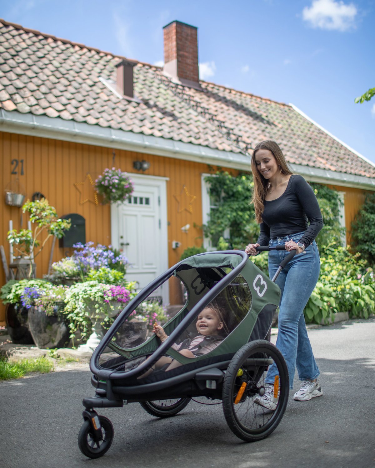 Hamax Outback Sykkelvogn & Barnevogn, Plass til ett barn | Singel Bicycle Trailer