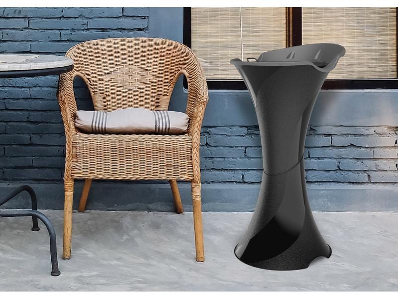 Edi Baur Standascher Bama Schwarz Standaschenbecher