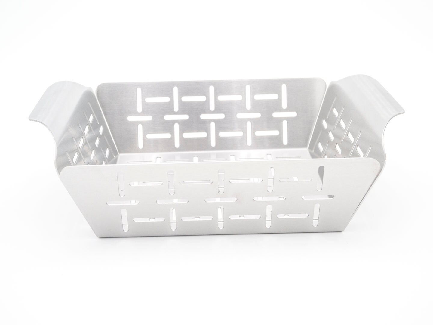 Edelstahl Grillkorb 19x24x5,5 cm inkl. Griffen - Perfekt zum Grillen und Garen von Gemüse - Spülmaschinengeeignet