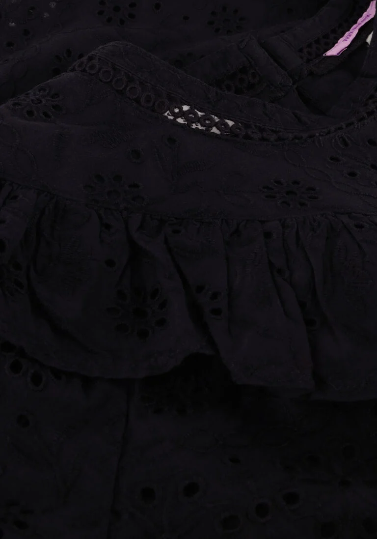 SCOTCH & SODA zwarte scotch & soda top voluminous broderie anglaise top