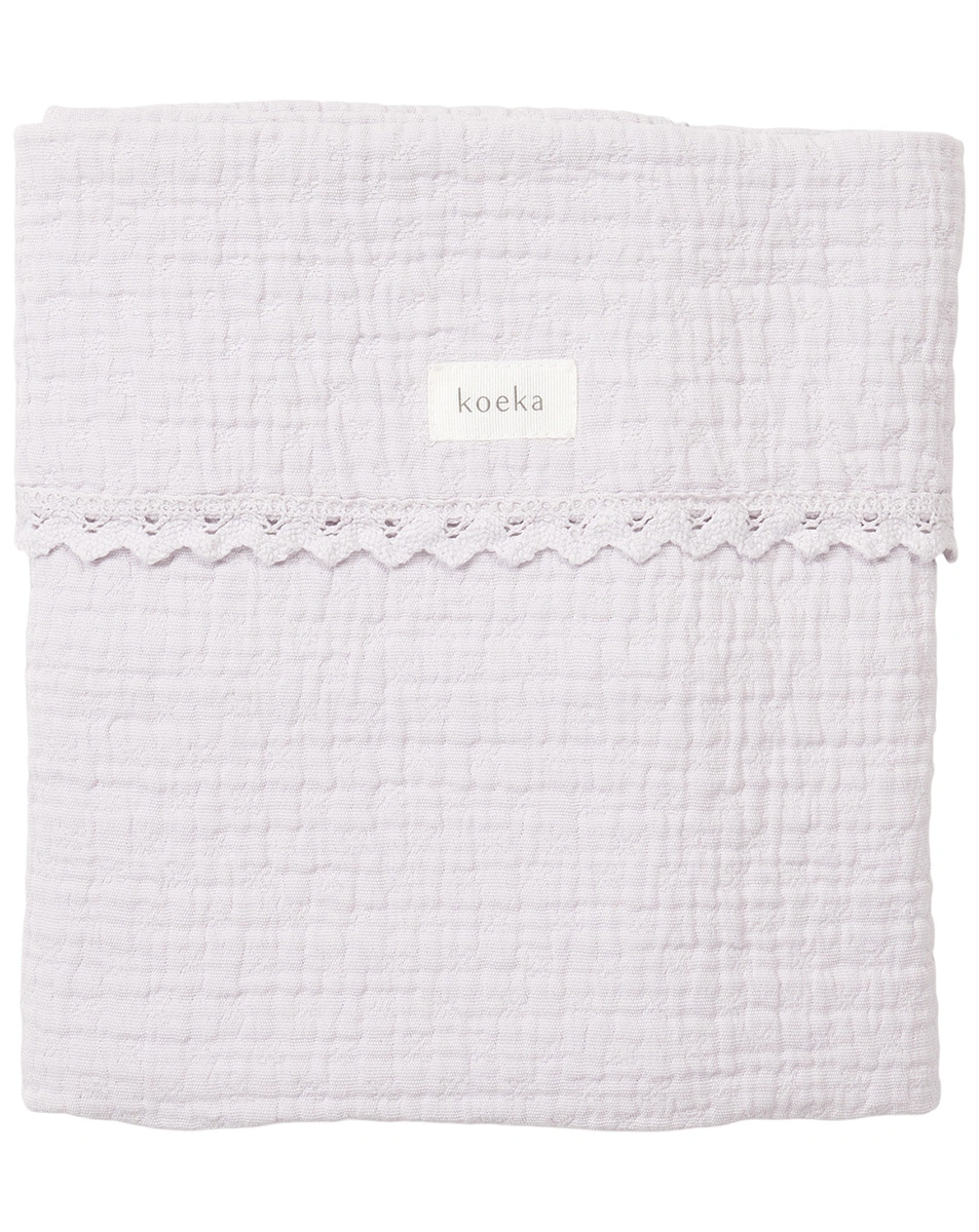 Kinderdecke LACE ELBA (100x150) in lila