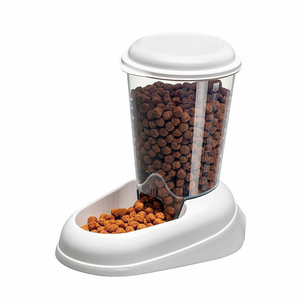 Ferplast distributeur de nourriture sèche, croquettes pour chats et chiens 3 litres zenith mangeoire pratique, distributeur de