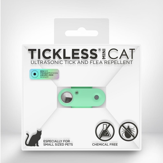 Répulsif rechargeable à ultrasons pour chat Tickless Mini Cat vert