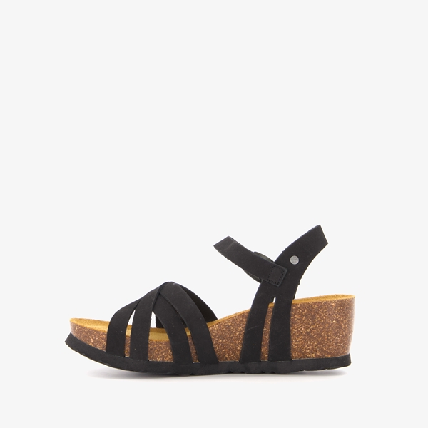 Hush Puppies leren dames bio sandalen met sleehak