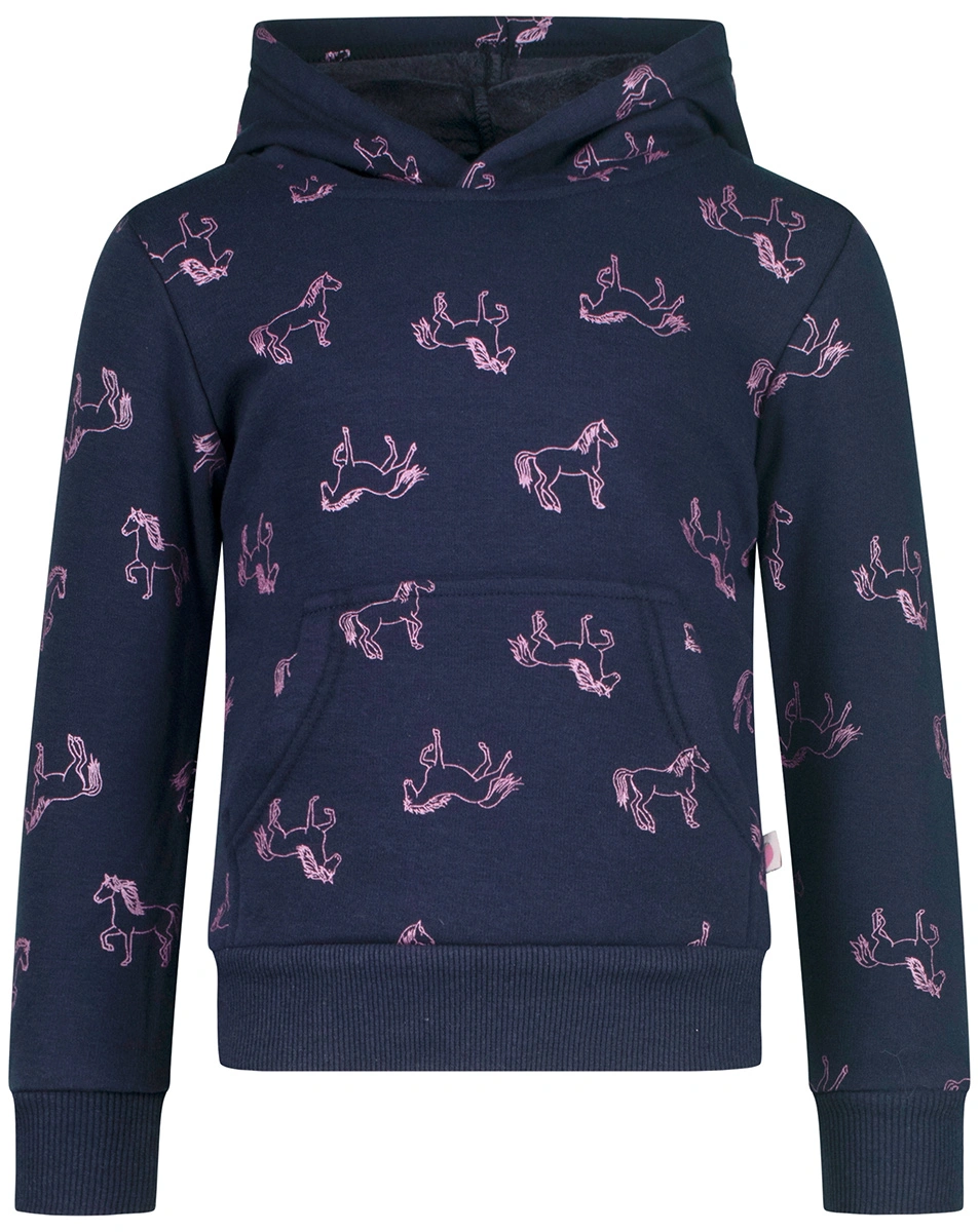 Kapuzen-Sweatshirt HORSE AOP in navy