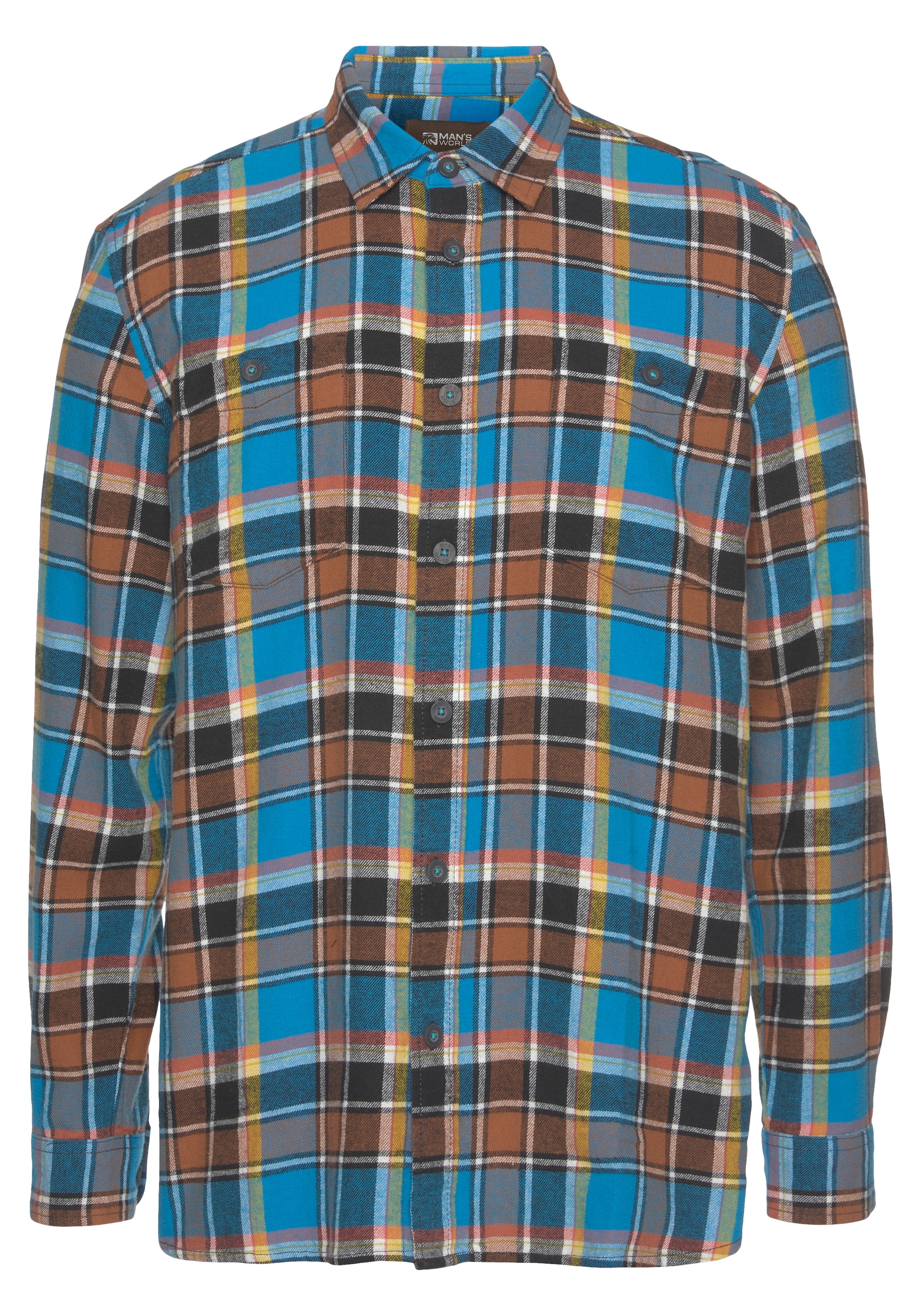 Man's World Flanellhemd , mit 2 Brusttaschen