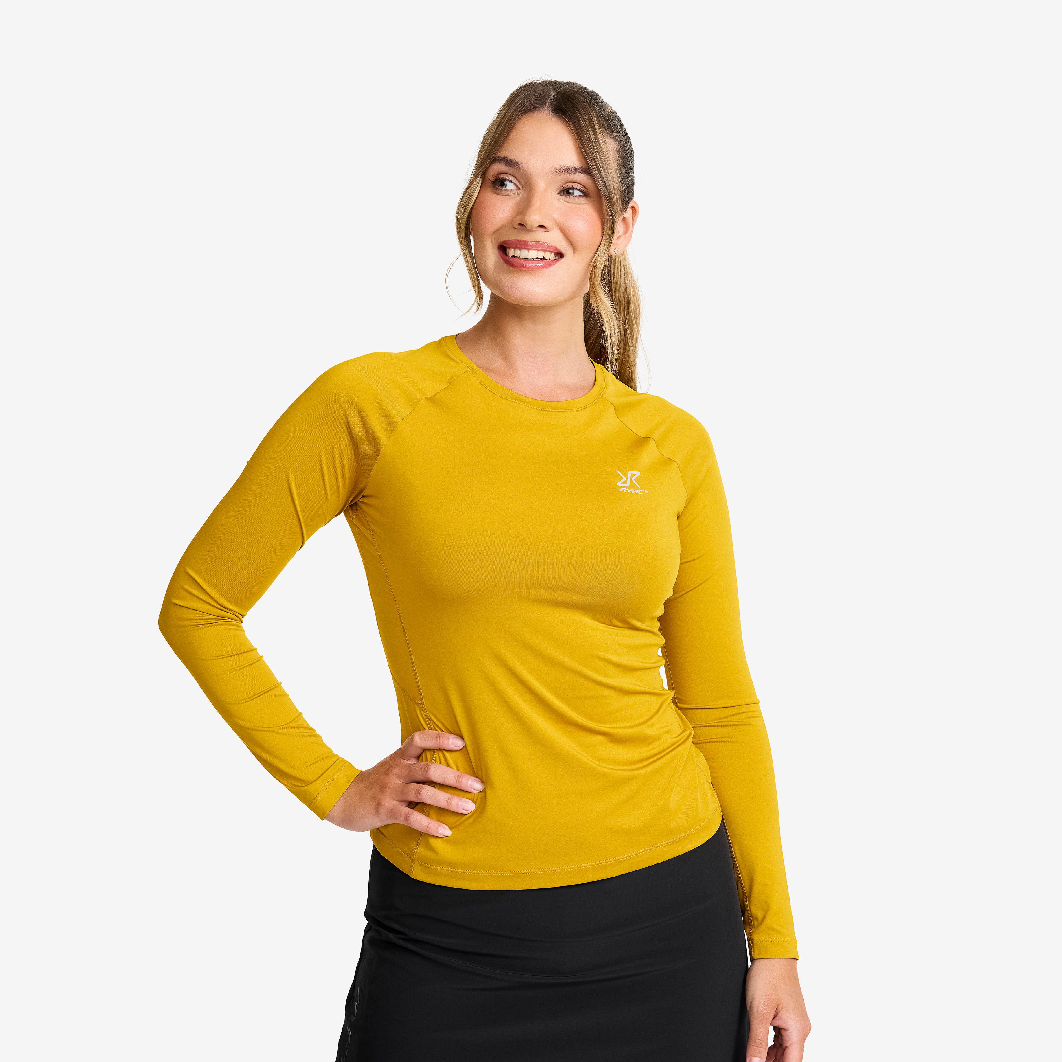 Stride Active Long-sleeved T-shirt Dame Golden Palm