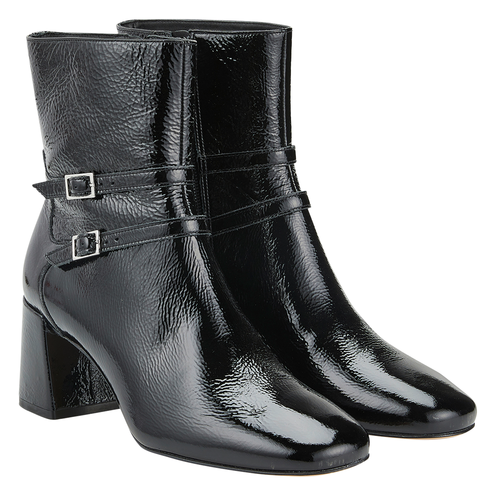 BLANCA - Bottines en cuir vernis | Noir